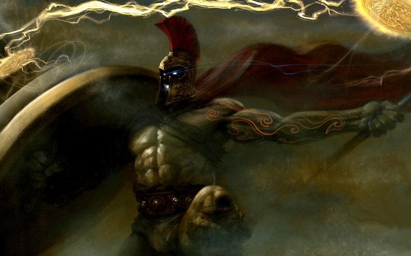 Pantheon (League Of Legends), design, creativity, art and craft, wearing, water, sculpture, close-up, gladiator, helmet, graphic, color Image, League Of Legends