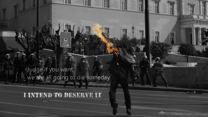nature, crowd, text, police, sepia, protestors, incidental people, western script, communication, built structure, leisure activity, protestor, fire, city life