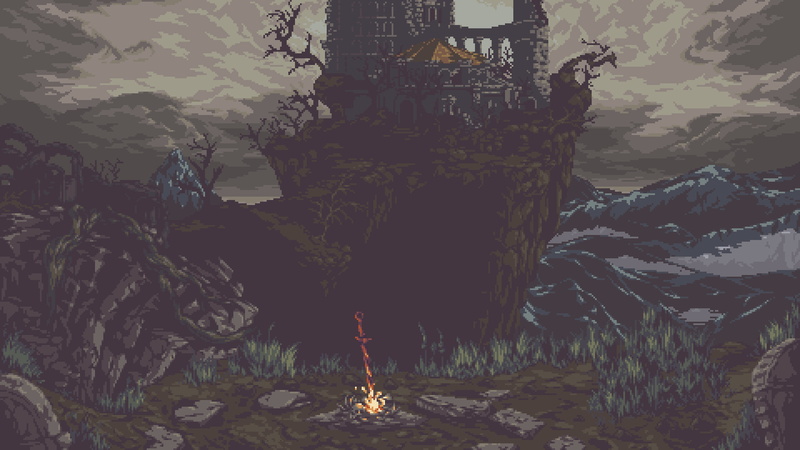 fantasy art, Dark Souls III, 1080P, pixelated, artwork, pixel art, Dark Souls, video games