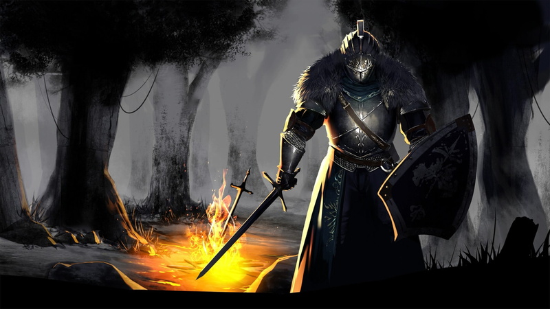 Dark Souls III, forest, Dark Souls, Dark Souls II, 1080P, video games, sword, fire, fantasy art