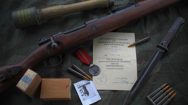 grenades, 98k, 2K, Bolt action rifle, mauser, Mauser Kar98k, World War II, gun, knife