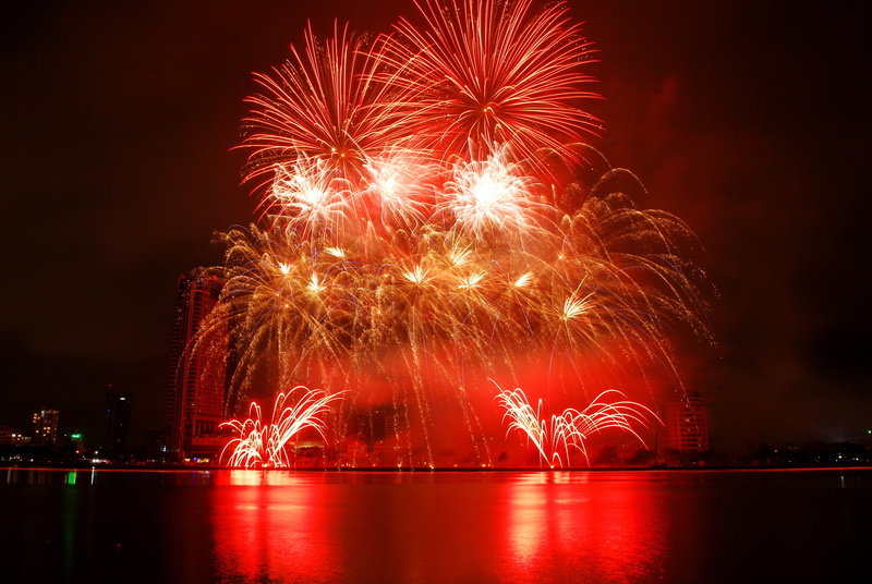 multi Colored, light, nighttime, fireworks festival, arts culture and entertainment, 4K, exploding, cityscape, fireworks, building exterior, fireworks in da nang