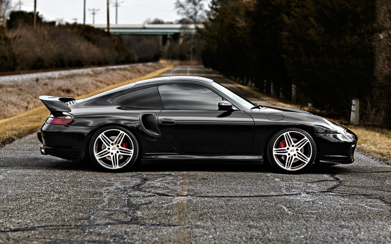 Porsche, View, Black, 2K, Car, turbo, Side