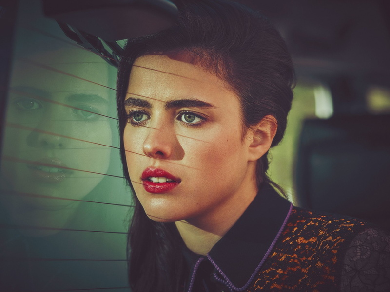 Brunette, 1080P, Margaret Qualley, Green Eyes, Face, Lipstick, Actresses, Actress