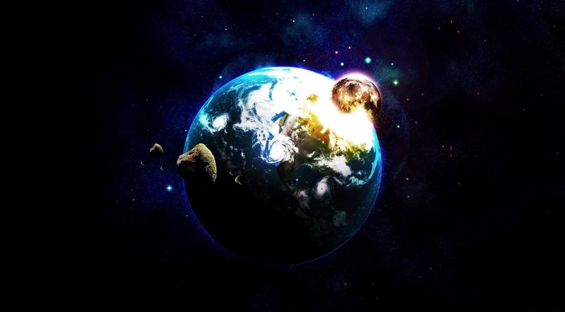 planets, black Color, space, space exploration, sky, planet earth, sea, blue, 1080P, earth, outdoors, no People, digital composite, asteroids, exploration