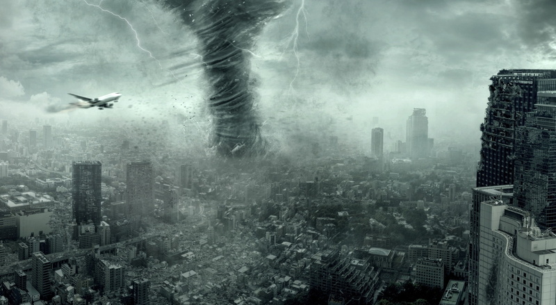 building exterior, nature, cityscape, hurricane, architecture, sky, Aero, city life, hell, downtown district, skyscraper, air pollution, modern, 1080P