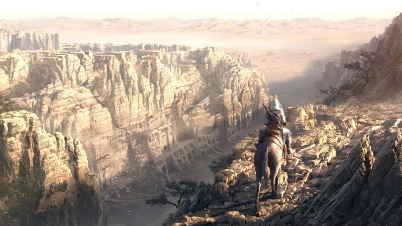 warrior, day, mountain range, video games, 1080P, real people, rock, formation, beauty in nature, travel, activity, non-urban scene, video, solid, tranquility
