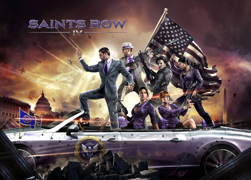 game, government, mode of transportation, standing, 4K, young men, night, Saints Row 4, Deep Silver, emotion, transportation, uSA, police Force