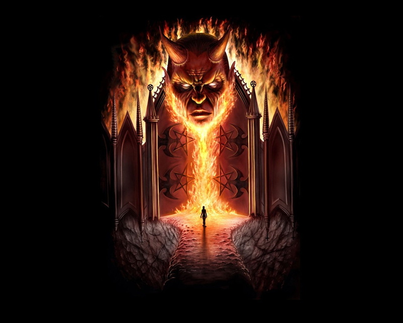 720P, gate, Demon, Dark, illustration, hell