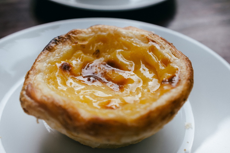 focus on foreground, ready-to-eat savory, portugal, typical, baked, close-up, temptation, lisbon, tart - dessert, nata, pastry, white, dessert, serving