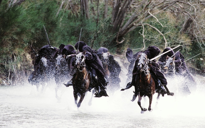 weapons, ring, horror, nazgul, 1080P, splashes, fantasy, horses, rings, swords, dark, evil, lord, sword, fellowship, river, ringwraith, rivers