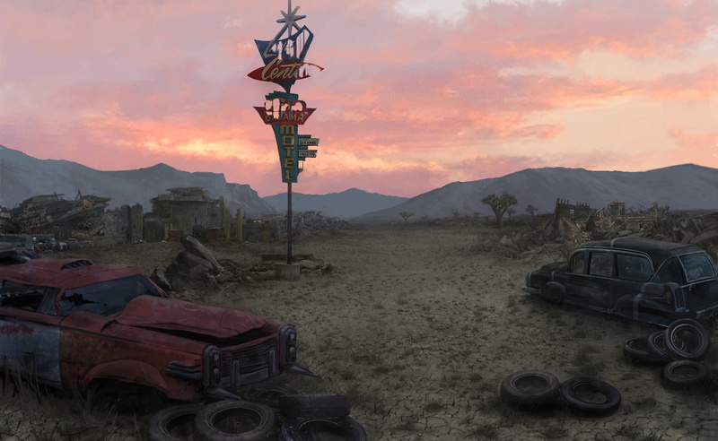fallout new vegas concept art, beauty in nature, scenics - nature, lighting equipment, concept, land vehicle, wheel, 2K, no people, Games, art, mode of transportation