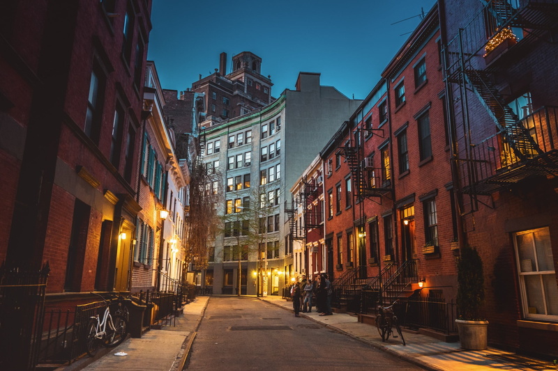 concrete, sky, street, direction, city, building exterior, outdoors, window, brown, nature, dusk, illuminated, 1080P, alley, residential district, the way forward