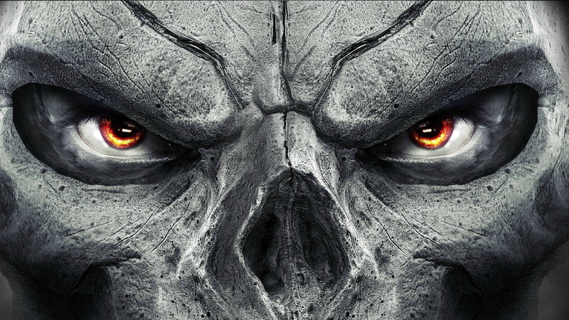1080P, digital art yellow eyes closeup creature skull cgi death darksiders video games darksiders 2, spooky, eye, mammal, looking at camera, vertebrate