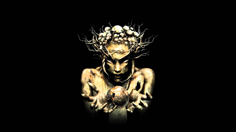 disc, Trance, 1080P, ornate, representation, front view, infected, psychedelic, human representation, art and craft, black background, studio shot, demon