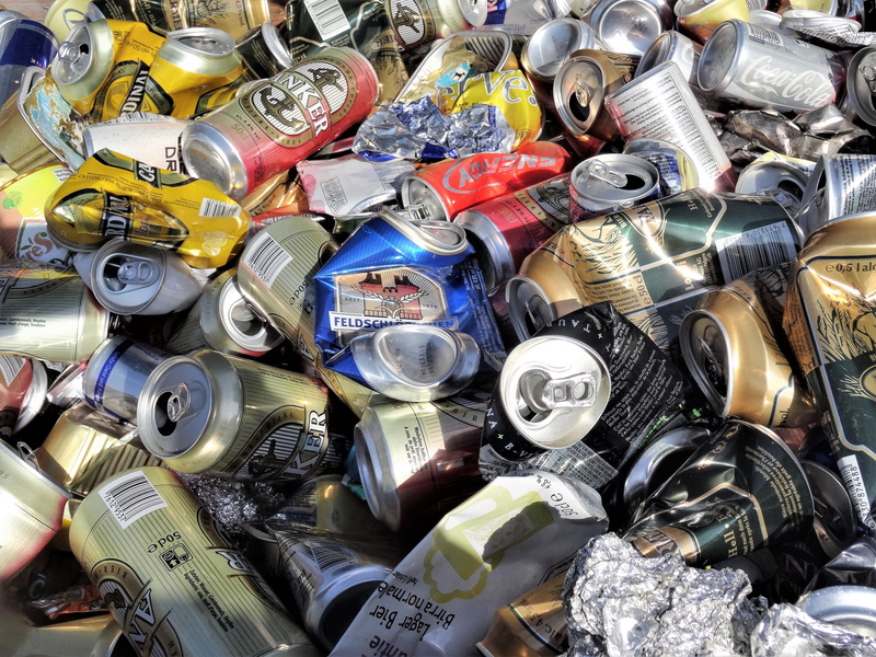 day, abundance, metal, collection, directly above, large group of objects, aluminum, recycling center, high angle view, variation, environment, dispose of
