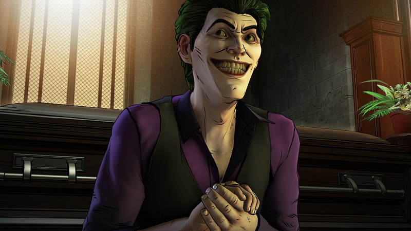 Green hair, Game, Batman: The Enemy Within, DC Comics, 1080P, The game, Episode 1: Enigma, Smile, Screenshot, Joker, The coffin, Villain, Coffin, Telltale Games