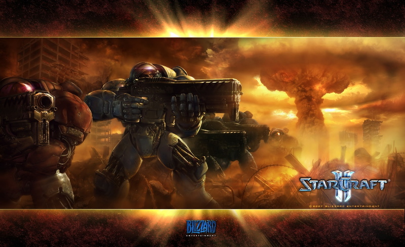 composite image, video game, technology, Starcraft, starcraft 2, challenge, Games, nuke, smoke - physical structure, government, fighting, battlefield