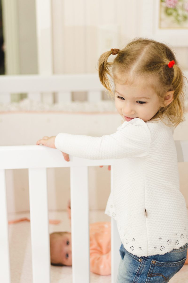 blond hair, child, happy, smiling, one person, joy, family, crib, casual clothing, close-up, toddler, cute, women, boy, people, adorable, little, real people
