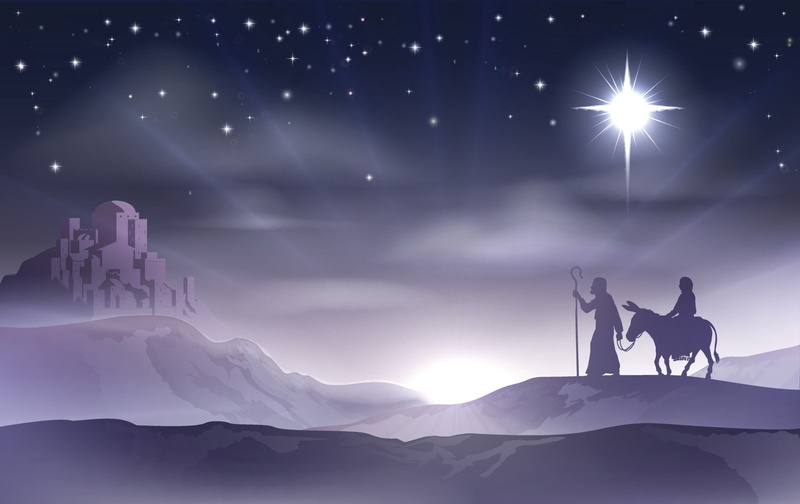 Mary and Joseph, New year, vector, Bethlehem, Christmas, 1080P