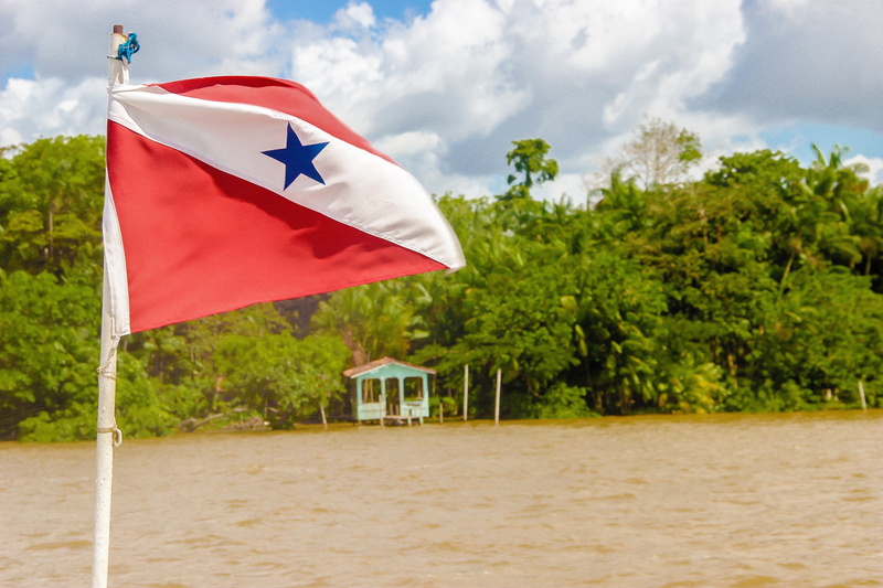 summer, no people, outdoors, wind, flag, land, water, plant, 2K, cloud - sky, patriotism, pará, brazil, tree, environment, nature, red, beach, sky, bethlehem