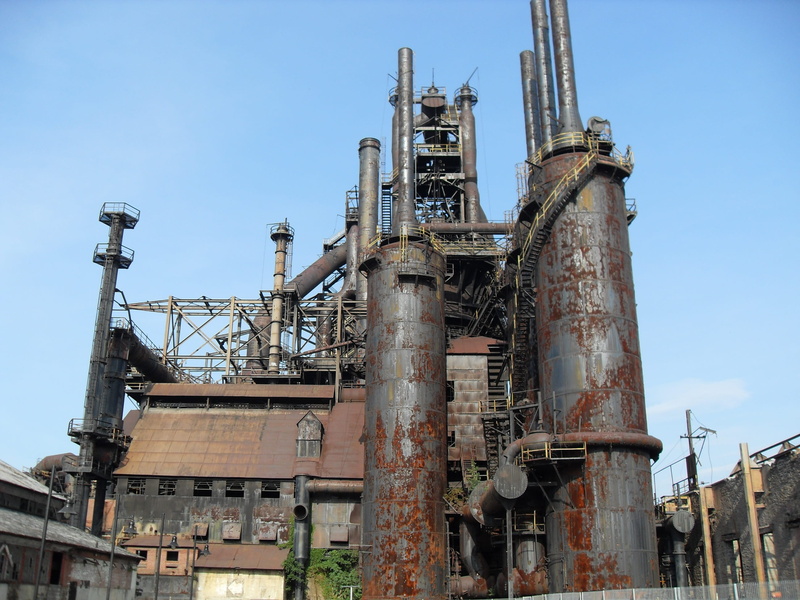 Steel, metal, Bethlehem, sky, Industry, pennsylvania, steel, bethlehem, architecture, Old, fuel and power generation, damaged, nature, clear sky, day, no people
