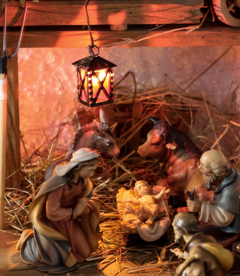 burning, decoration, nativity scene, christmas, 2K, fire, jesus, representation, father christmas, santon, bird, celebration, cultures, no people, lighting equipment