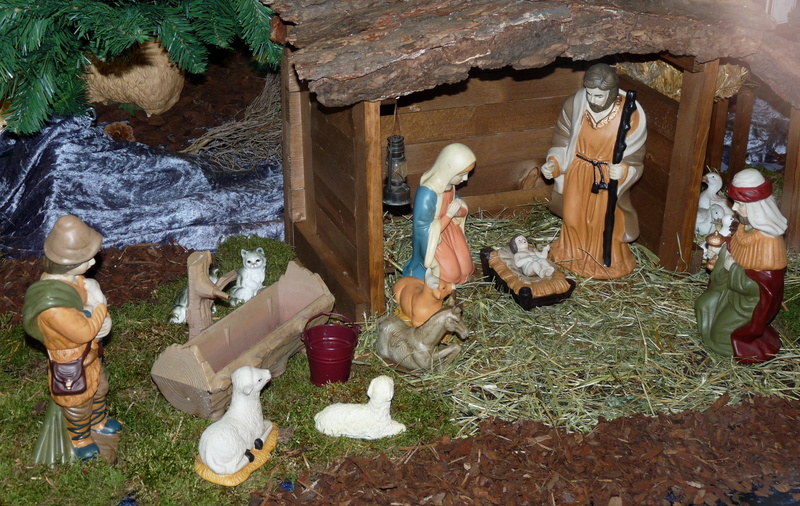joseph, representation, close-up, figure, advent, Nativity Scene, santon, wood - material, Stall, bird, 2K, no people, donkey, christmas ornament, maria