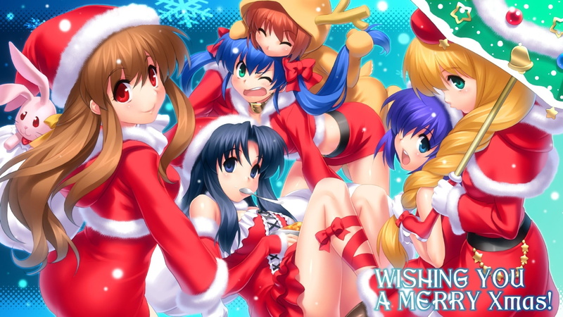 2K, girls, picture, anime, blond, brown, year, hair, christmas, desktop, new, celebration, hd