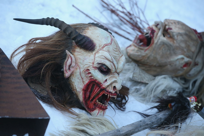 occult, demon, focus on foreground, celebration, horror, mouth open, disguise, representation, story, day, monster, Evil, real people, spooky, creativity