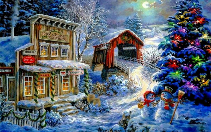 abstract, snowman, christmas art, art, hd, candles, christmas eve, Christmas, 720P, candle, christmas tree