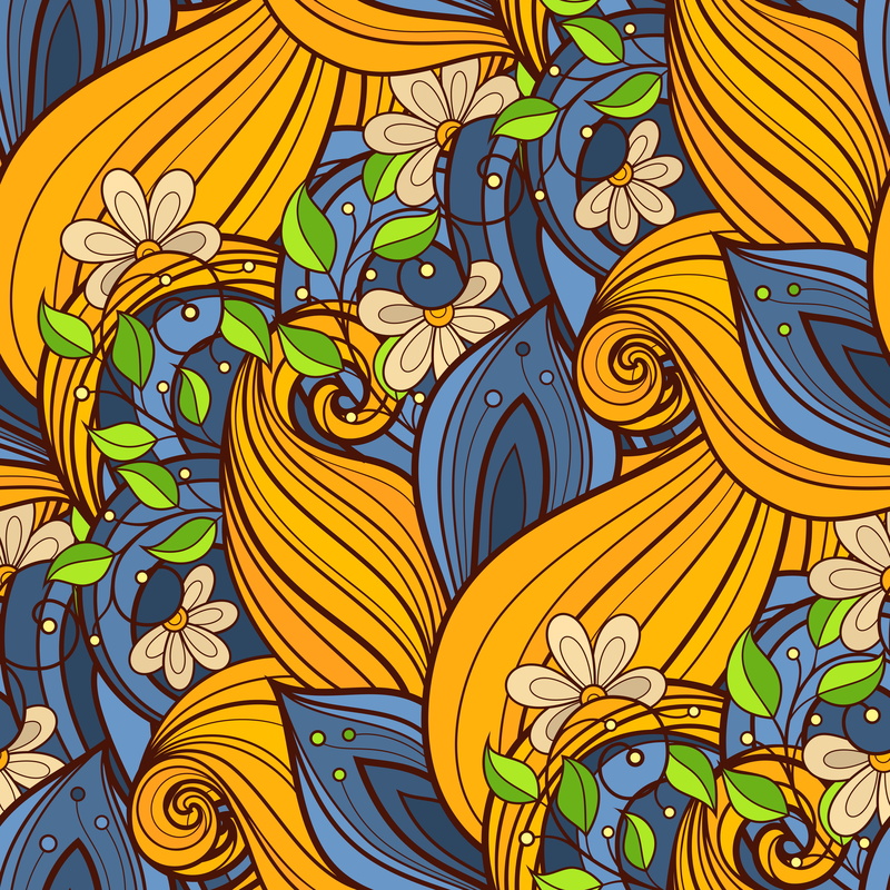 5K, texture, Floral, Paisley, background, Pattern