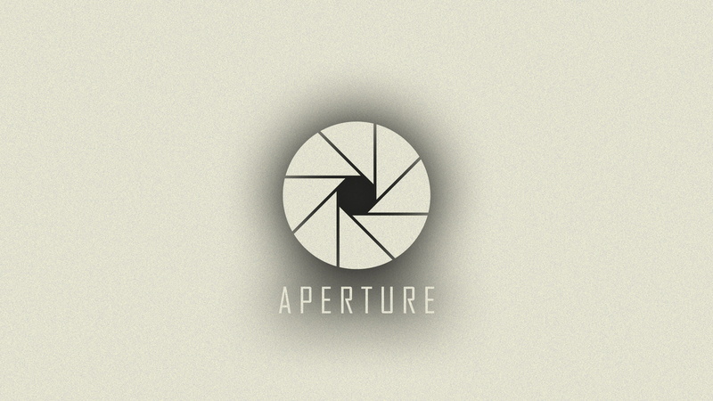 portal, 2K, logo, bw, hd, video games, white, aperture