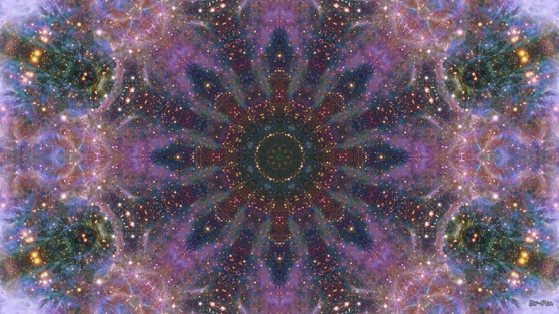 Space, Artistic, 1080P, Mandala, Galaxy, Digital Art, Pattern, Abstract, Manipulation