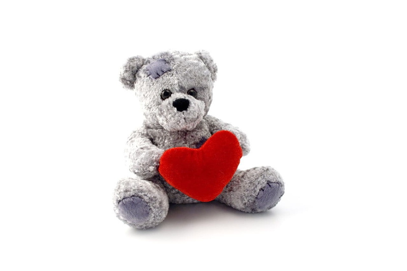mammal, stuffed toy, no people, child, snow, studio shot, white, cut out, winter, 720P, photo, holding, softness, valentines day - holiday, close-up, representation