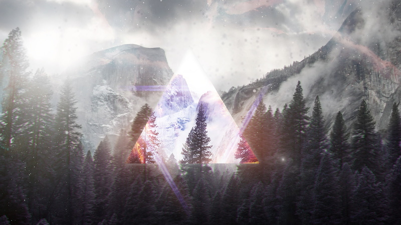 abstract, dark Fantasy, Photoshopped, Lights, Triangle, glitch Art, Trippy, stars, nature, Natural Lighting, landscape, 1080P