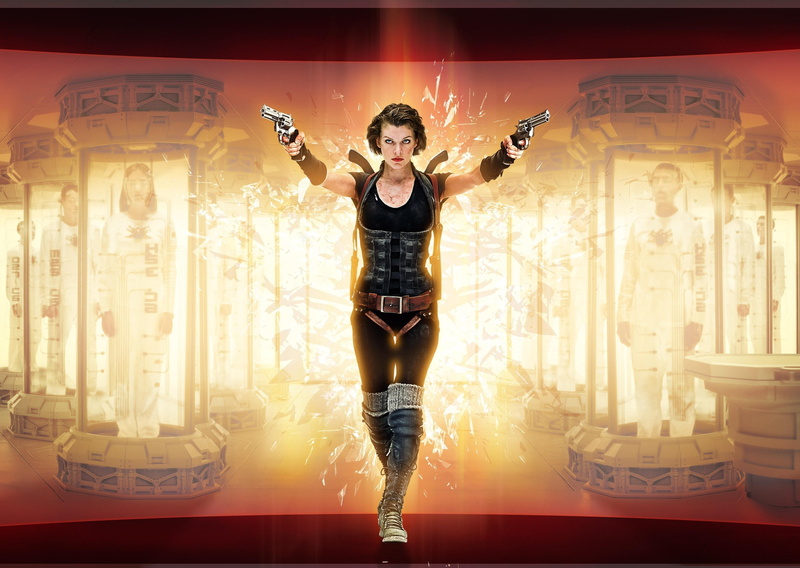 movies, artwork, video, actress, hd, evil, games, live, afterlife, horror, action, art, milla, jovovich, 2K, resident