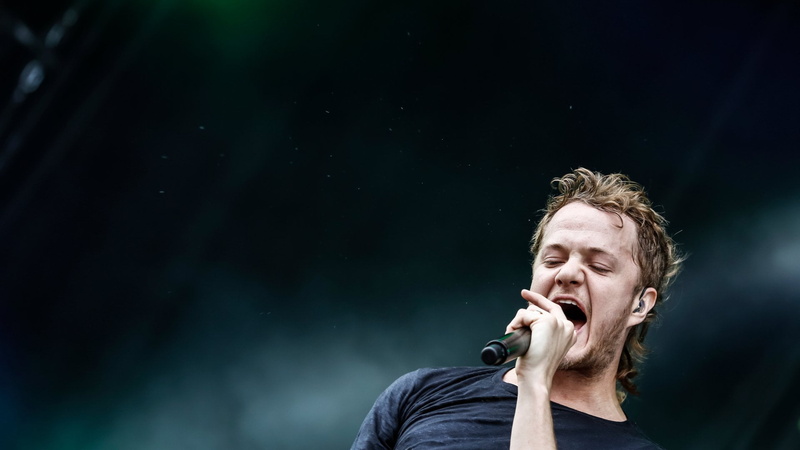young men, men, young adult, 1080P, mouth open, technology, headshot, copy space, Imagine Dragons, blond hair, emotion, front view, happiness, adult, Band (Music)