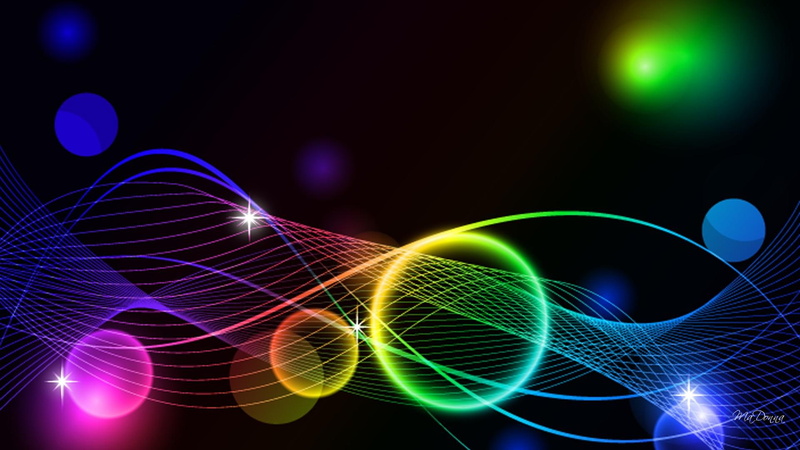 neon, shine, circles, abstract, lime, whirl, 1080P, green, bright, 3d and ab, bubble, glow, swirls, black, spots, wind, yellow, pink, graphics