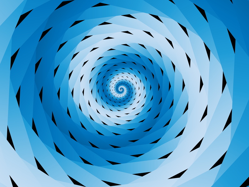 alloy, whirling, geometric Shape, curve, striped, design, directly below, silver colored, rotation, blue, pattern, metal, backdrop, backgrounds, swirl