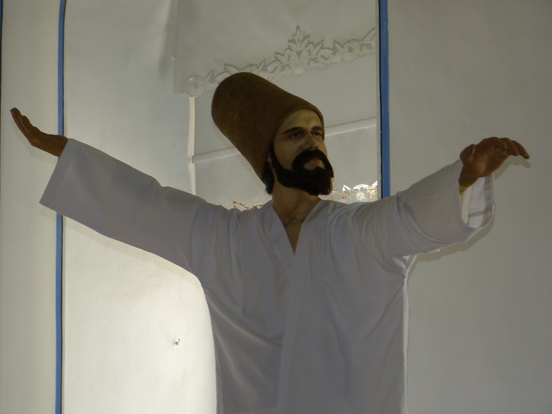 mevlana monastery, real people, holding, gesturing, standing, young adult, lifestyles, front view, beard, mid adult, museum, dervishes, men, young men