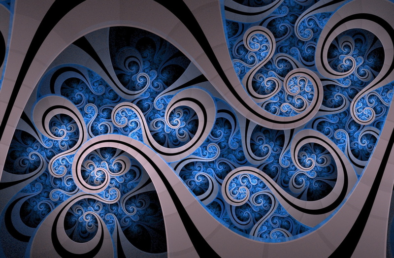 Blue, Flourishes, 1080P, Color
