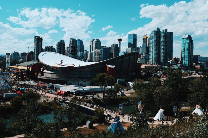 stampede, canada, calgary canda, canda, tower, office building exterior, financial district, calgary, landscape, day, cityscape, nature, tree, brad paisley