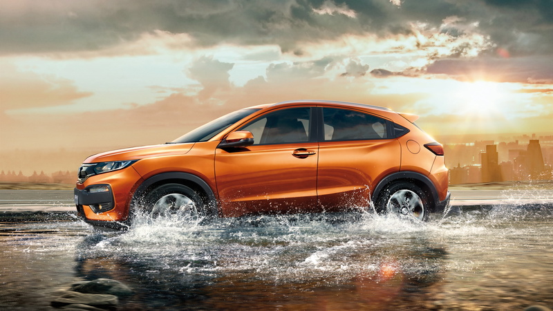 Honda, V, Water, Car, SUV, XR, Orange, 4K