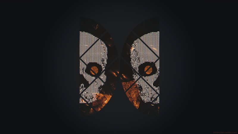 abstract, ASCII Art, glitch Art, skull, 4K