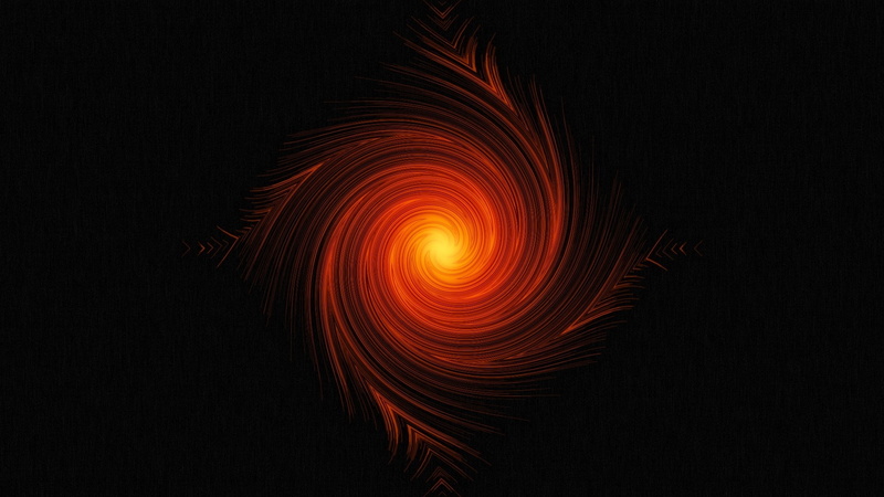Twist, abstract, glowing, 1080P, orange