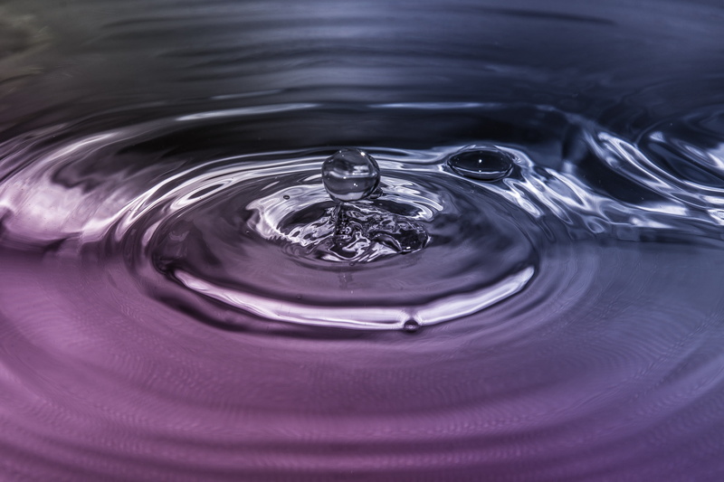 high-speed photography, motion, close-up, outdoors, red, drop of water, colorful, drip, rippled, freshness, blue, clean, nature, full frame, water Surface