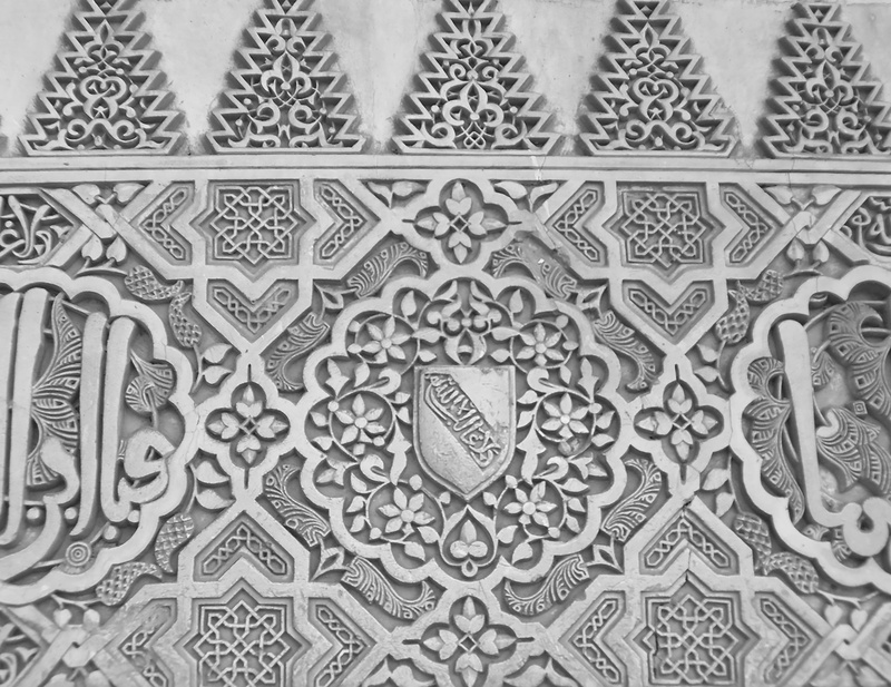 art and craft, architecture, wall, moorish, places of interest, the past, design, indoors, alhambra, tile, floral pattern, architecture and art, no people
