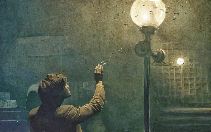 Doctor Who, casual clothing, lighting equipment, architecture, creativity, waist up, s, holding, standing, fish, glass - material, wall, gray, indoors