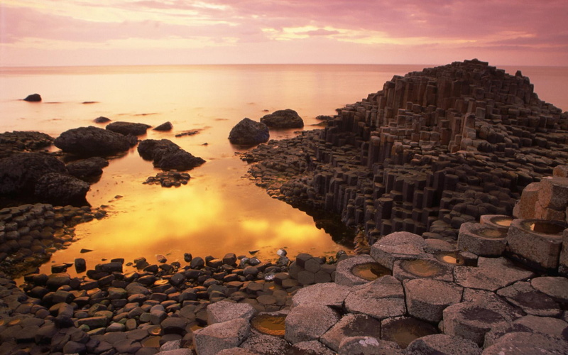windows 7, rocks, great britain, clouds, globalization, yellow, windows, gb, 1080P, water, landscape, seven, sunset, brown